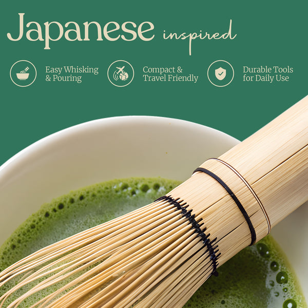 Matcha Whisk Set - Complete 7 Piece Matcha Kit (White)